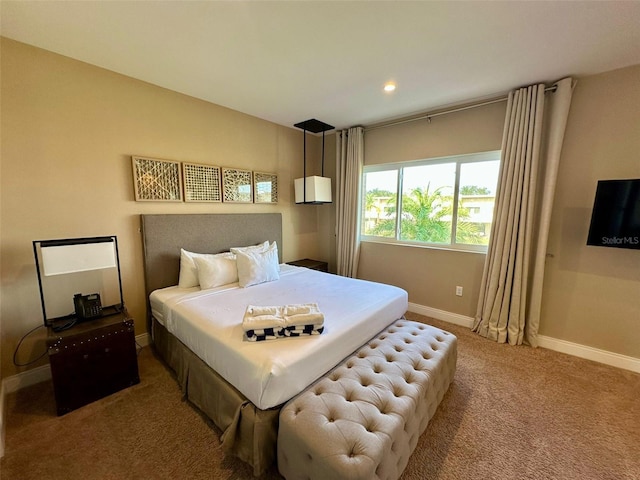 view of carpeted bedroom