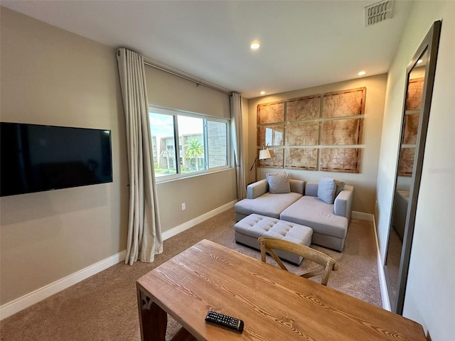 view of carpeted living room