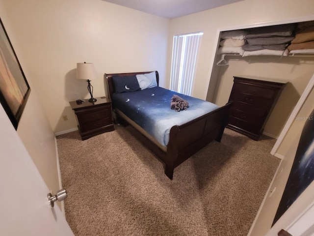 view of carpeted bedroom