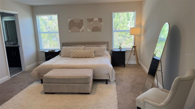 view of carpeted bedroom