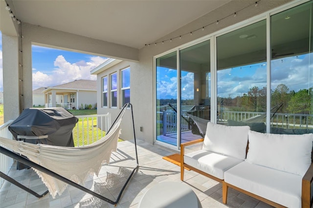 view of sunroom