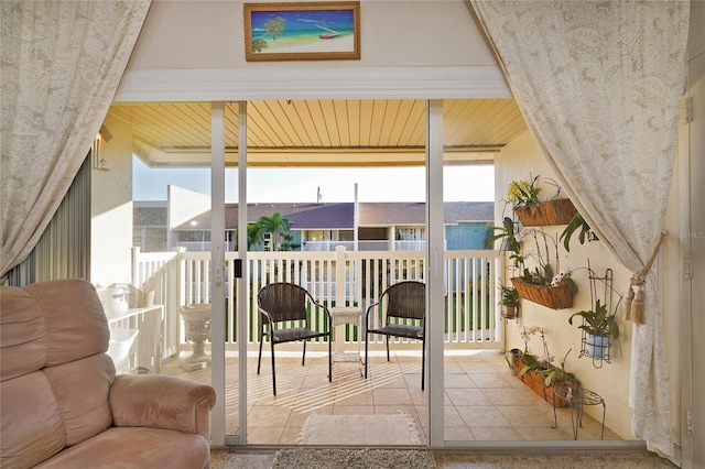 view of sunroom