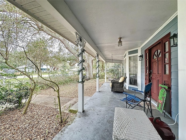 view of patio with a porch