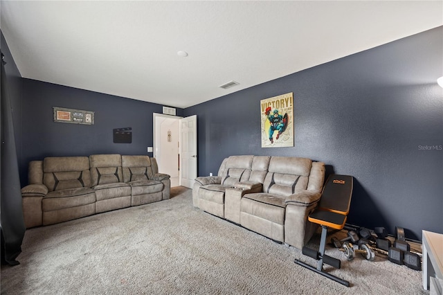 view of carpeted living room