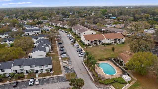 aerial view featuring a residential view