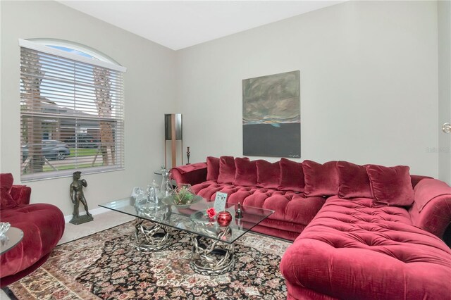 view of carpeted living room