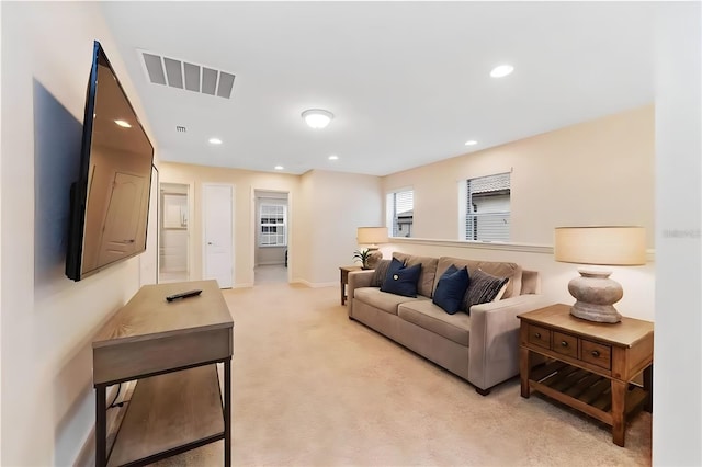 view of carpeted living room