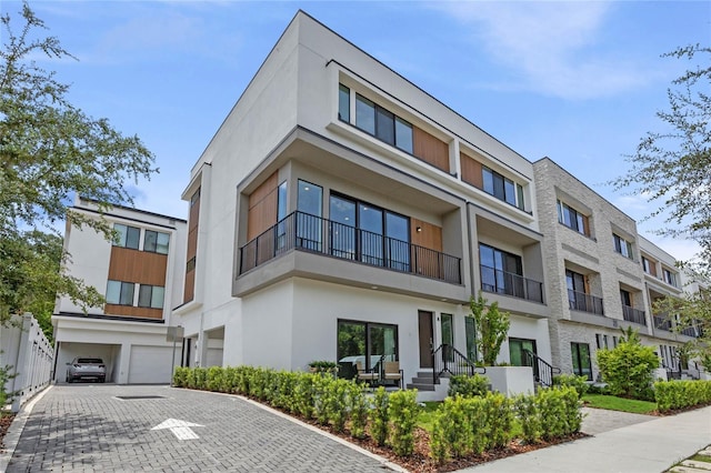 view of property with a garage