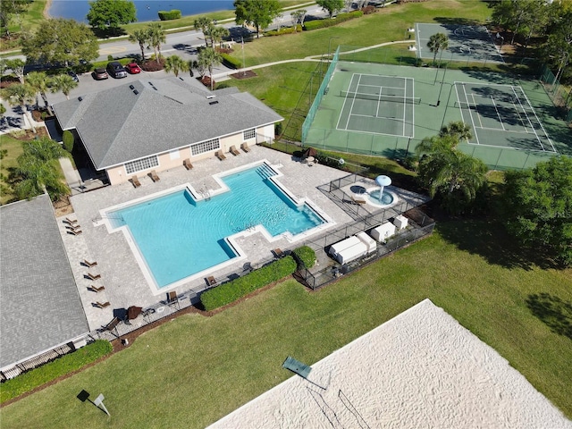 birds eye view of property