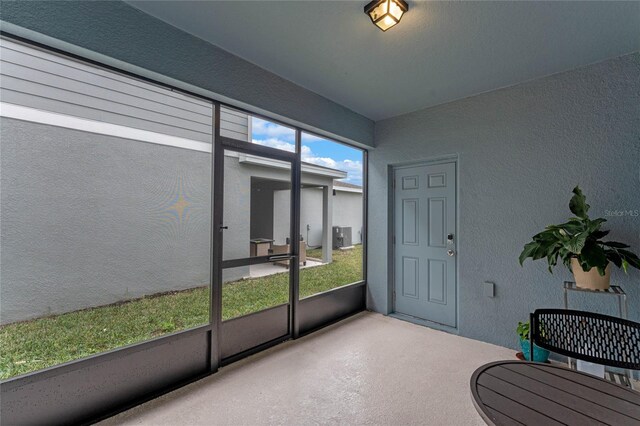 view of sunroom