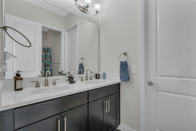 bathroom featuring vanity