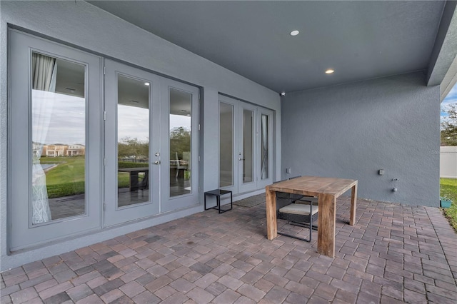 view of patio / terrace with french doors