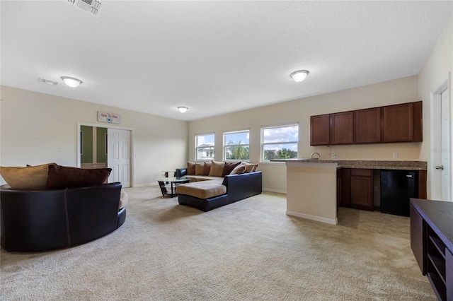 view of carpeted living room