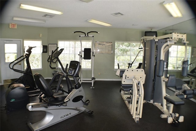 exercise room featuring plenty of natural light