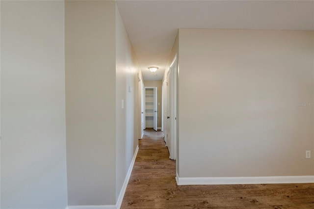 hall featuring hardwood / wood-style flooring