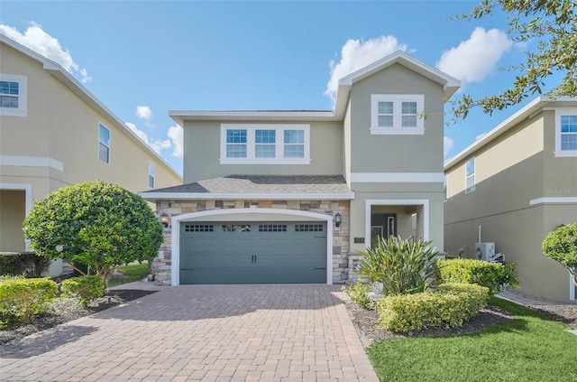 view of front of home featuring a garage