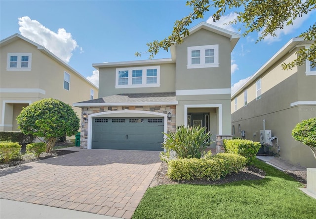 front of property featuring a garage