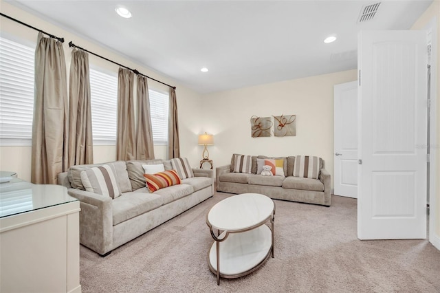 view of carpeted living room