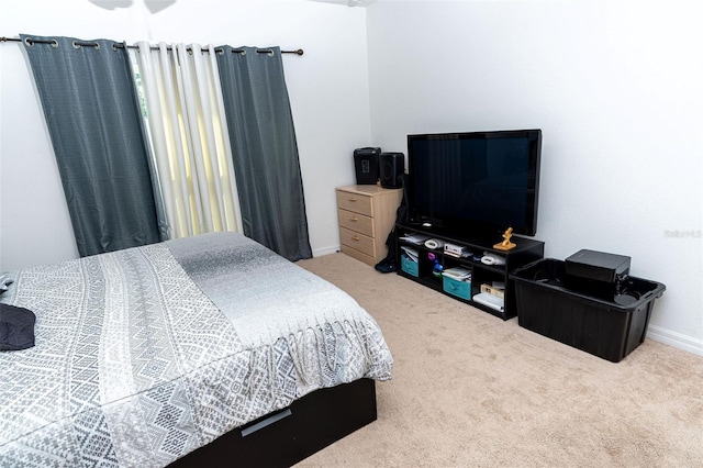 view of carpeted bedroom