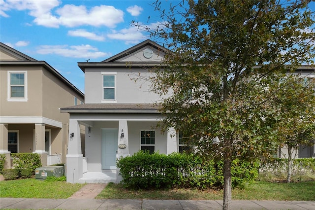 view of front of property featuring a porch