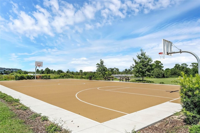 view of basketball court