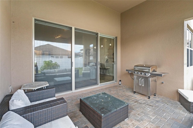 view of patio / terrace featuring grilling area