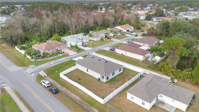 bird's eye view with a residential view