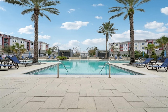 view of pool with a patio area