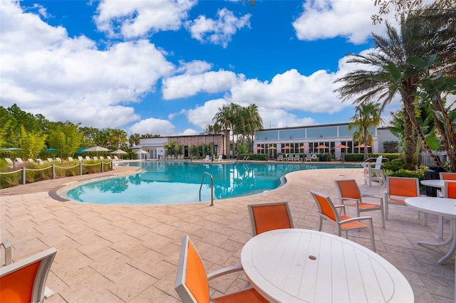 view of pool with a patio area