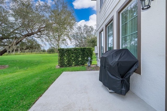 view of yard featuring a patio