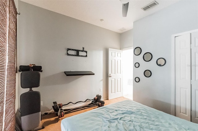 bedroom with ceiling fan