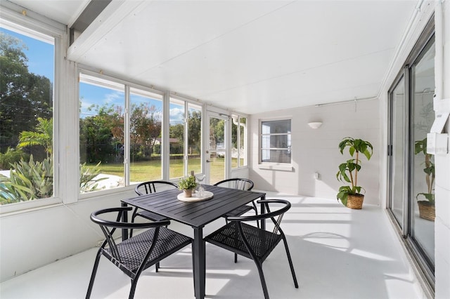 sunroom featuring plenty of natural light