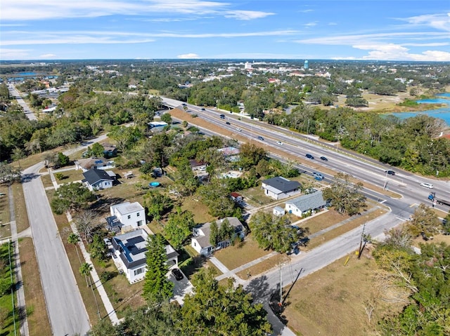 aerial view with a residential view