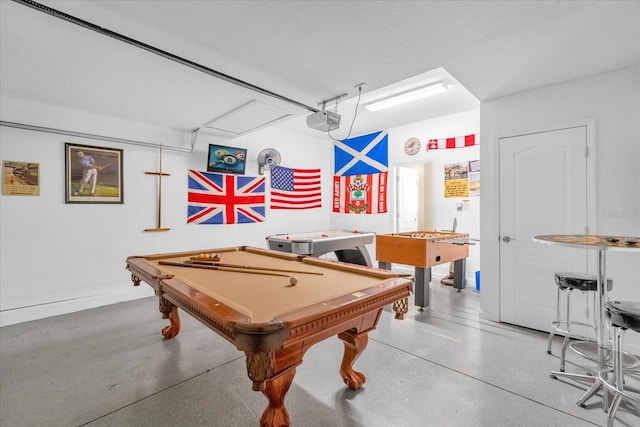 game room featuring billiards