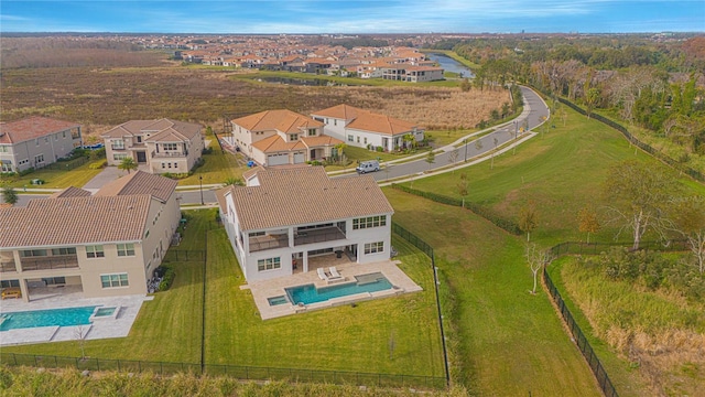 drone / aerial view featuring a residential view