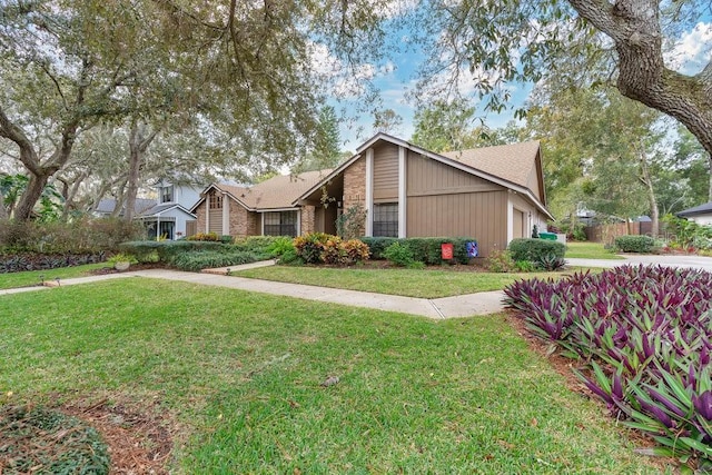 view of front of house with a front yard