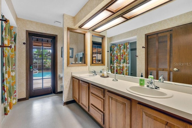 bathroom with vanity