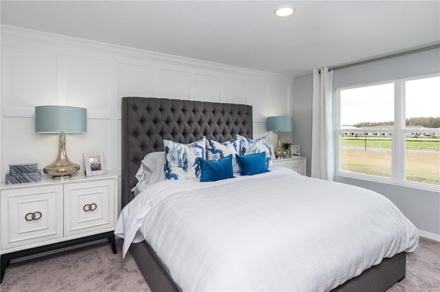 view of carpeted bedroom