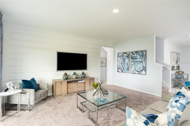 view of carpeted living room