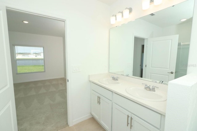 bathroom featuring vanity