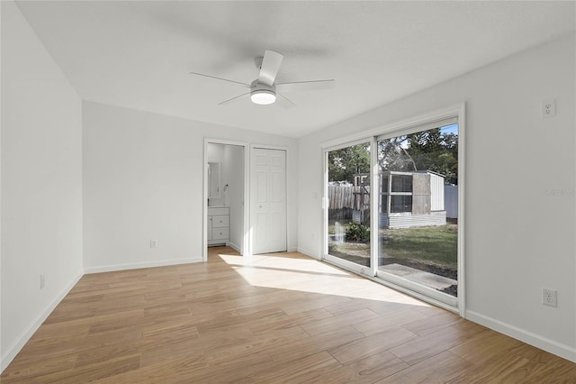 empty room featuring ceiling fan