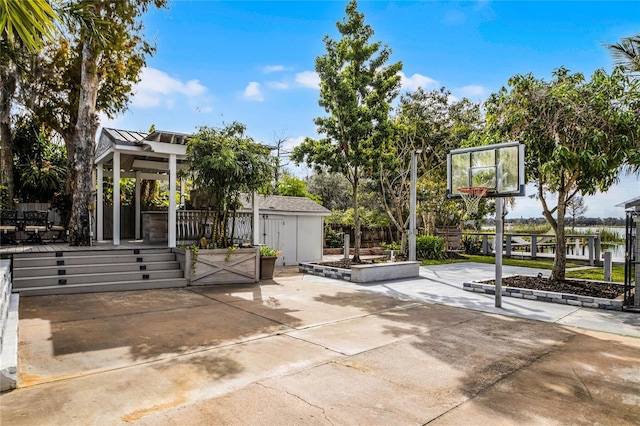 view of patio with fence