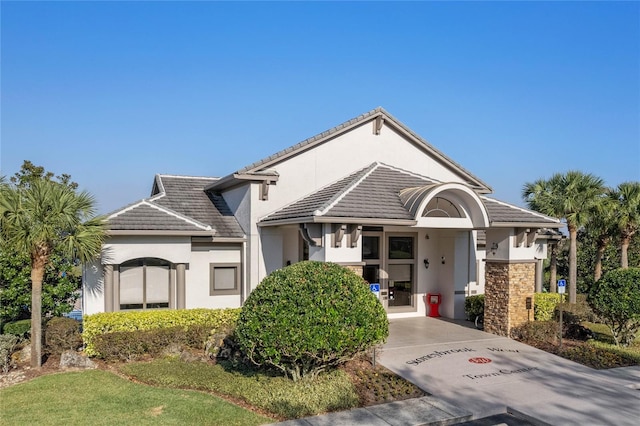 view of front of home with french doors