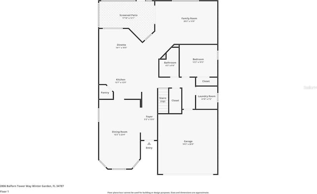 2806 Balforn Tower Way, Winter Garden, FL 34787 - view of home floor plan