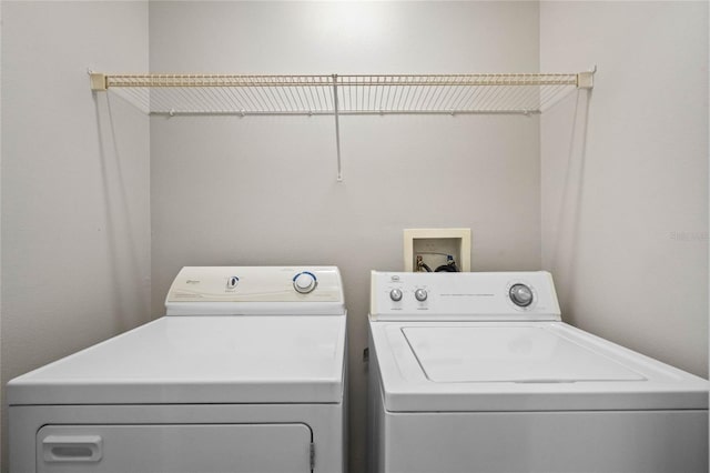 laundry area featuring washer and dryer