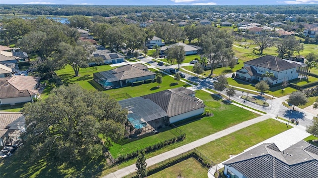 drone / aerial view featuring a residential view