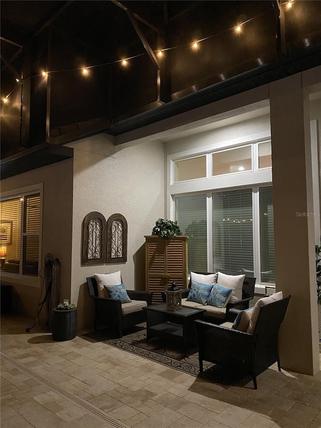 view of patio with an outdoor living space