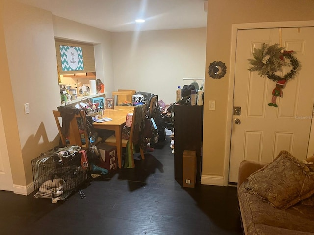 dining room featuring dark hardwood / wood-style floors