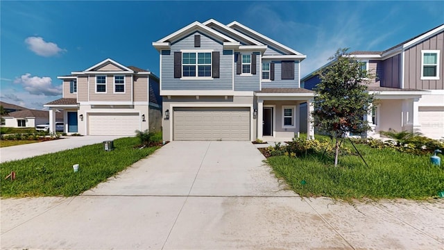 craftsman house featuring a garage