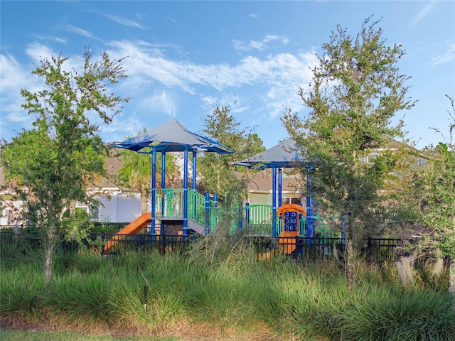 view of jungle gym